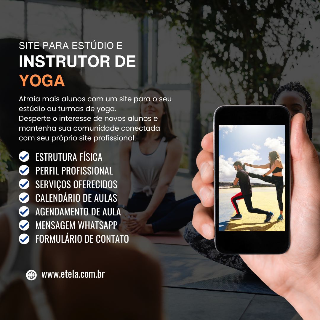 Criação de site para instrutor de yoga.